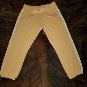 Victoria secret yellow cropped joggers